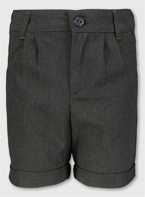 Grey School Shorts With Stretch Artofit