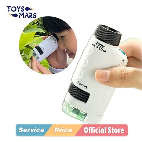 TOYSMARS Children's Portable Microscope Toy Handheld Science Experiment ...