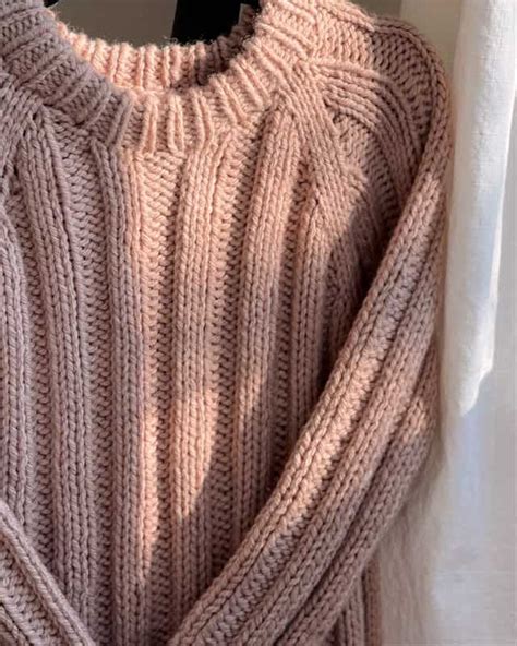 Sunday Morning Rib Stitch Sweater Knitting Pattern Originally Lovely