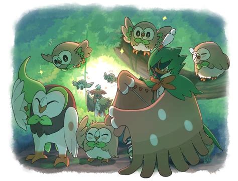 Rowlet Decidueye Hisuian Decidueye And Dartrix Pokemon Drawn By