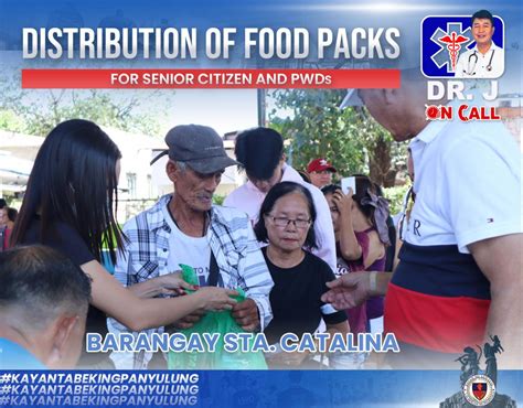 Distribution Of Food Packs For Senior Citizen And Pwds