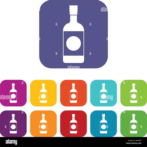 Japanese Sake Icons Set Stock Vector Image And Art Alamy