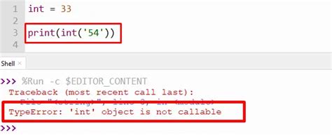 Typeerror ‘int Object Is Not Callable In Python Its Linux Foss