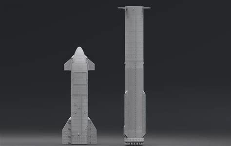 Starship and Superheavy Booster Scale model 3D model 3D printable ...