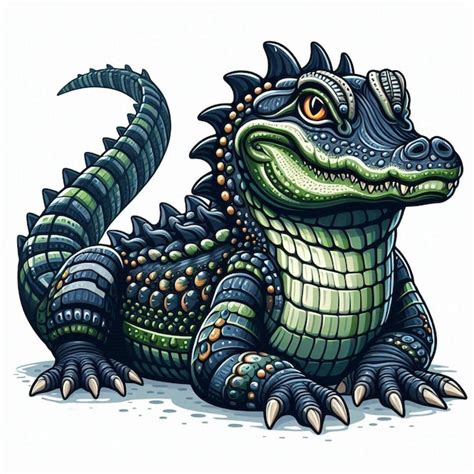 Alligator Vector Cartoon Illustration Premium AI Generated Vector