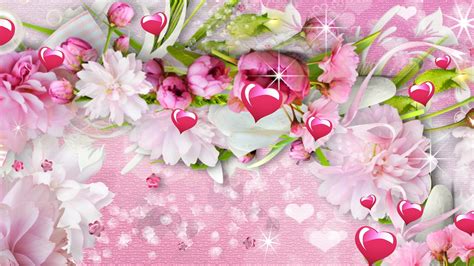 Hearts And Flowers Wallpaper 63 Pictures Wallpaperset