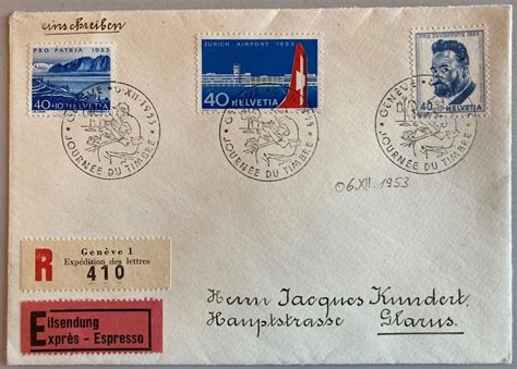 R Beleg Tag Der Briefmarke 1953 TOP Kaufen Auf Ricardo