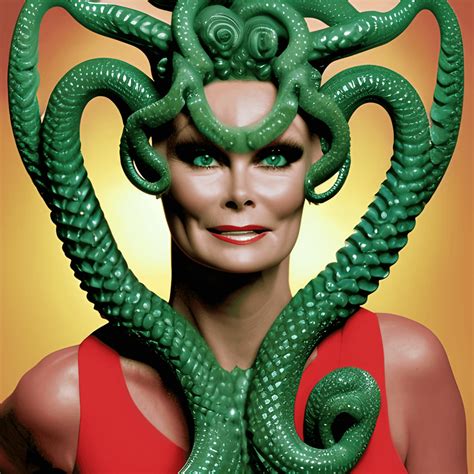 Lorrie Morgan Medusa dans le rôle de la gorgone verte Méduse Castrante