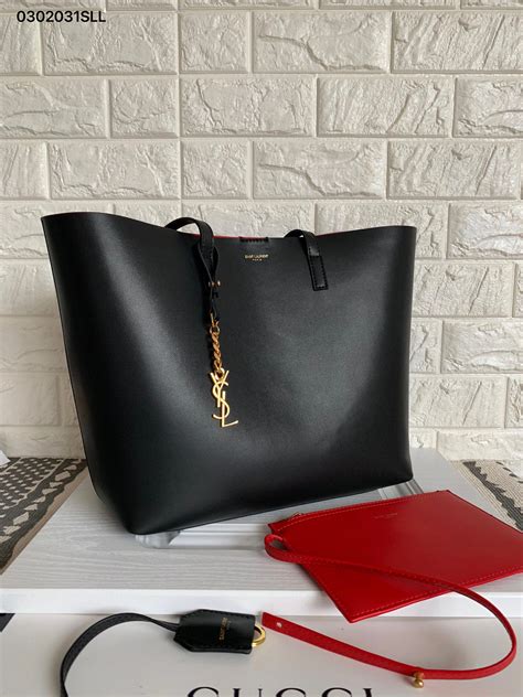 Ysl Saint Laurent Shopping Bag Oversize Tote Bags Black