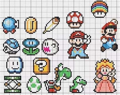 70 Plantillas De Hama Beads De Mario Bros