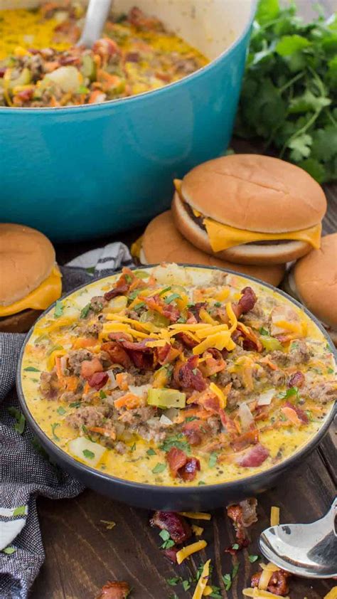 Bacon Cheeseburger Soup Spend With Pennies Cheeseburger Soup Bacon