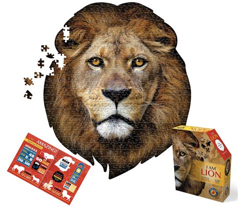 Shaped Puzzle I Am Lion 550 Piece Madd Capp Puzzles