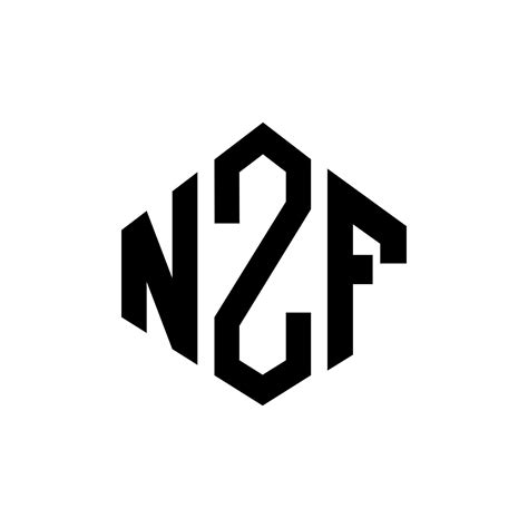 Diseño De Logotipo De Letra Nzf Con Forma De Polígono Diseño De Logotipo En Forma De Cubo Y