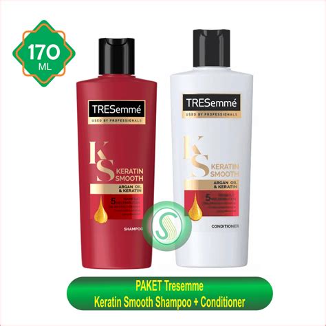 Paket Tresemme Keratin Smooth Shampoo Conditioner 170ml Lazada