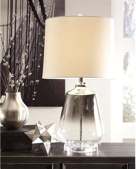 Jaslyn Silver Glass Table Lamp By Ashley Furniture 1stopbedrooms