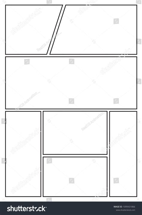 Manga Storyboard Layout Template Rapidly Create Stock Vector Royalty