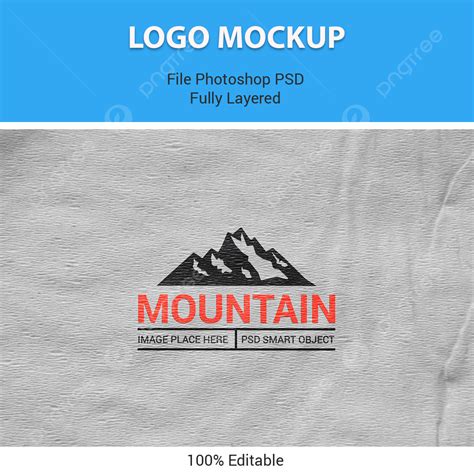 Mountain Color Logo Mockup Template Download On Pngtree