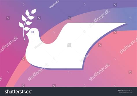 Peace Dove Olive Branch Stock Vector Royalty Free 1024908181