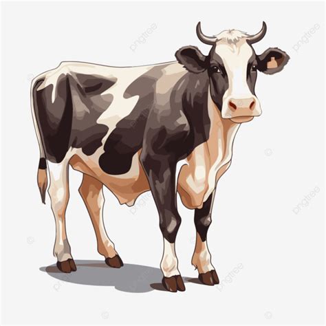 Vaca Realista Vector PNG Pegatina Clipart Vaca PNG Y Vector Para