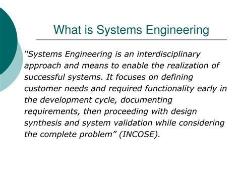 Ppt Systems Engineering Powerpoint Presentation Free Download Id