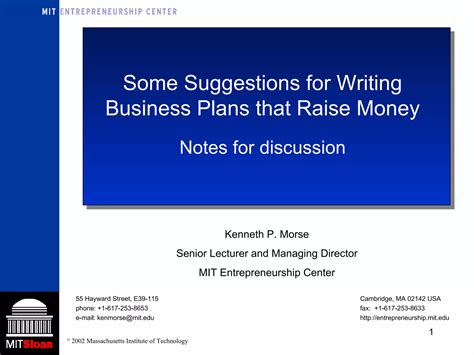 Ken Morse Business plans | PPT