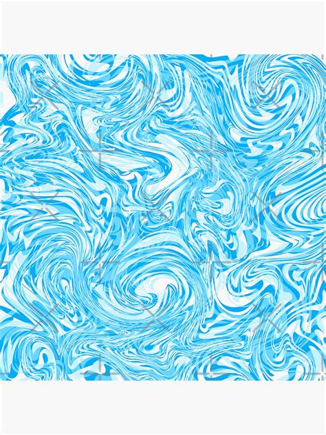 Blue Realistic Seamless Liquid Marble Texture Sticker By Svlgsm