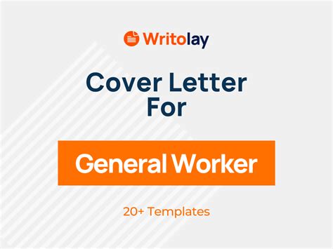 General Worker Cover Letter Example Templates Writolay