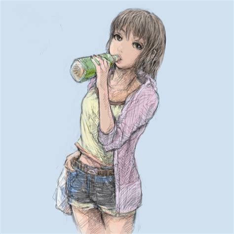 ペットボトルの飲み方（着色版） Twodolls