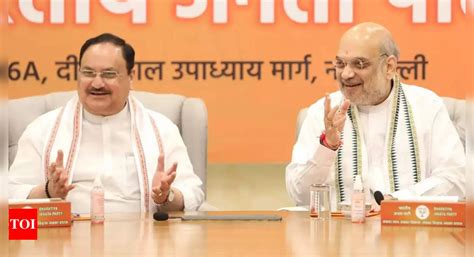 Amit Shah Jp Nadda Hold Meetings As Bjp Gears Up For Key Polls India