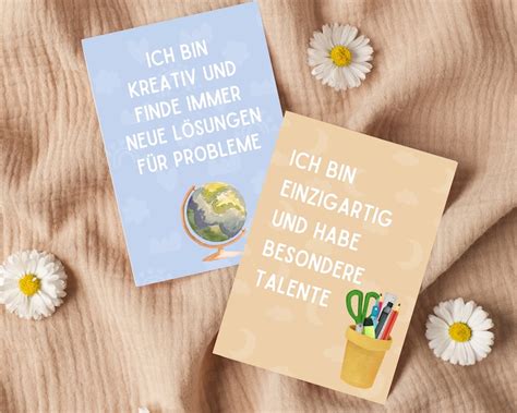 Affirmationskarten Kinder Schule Affirmationen Schule Zur Etsy De