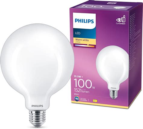 Philips Led Premium Frosted Globe G120 Light Bulb E27 Edison Screw 105w 100w Equivalent