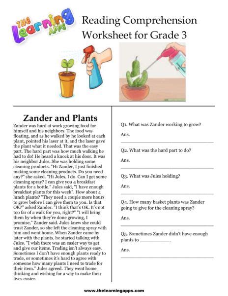 3rd Grade Reading Comprehension Worksheets For Free Reading Comprehension 3rd Grade Reading