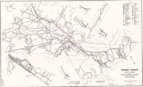 1980 Road Map of Craven County, North Carolina