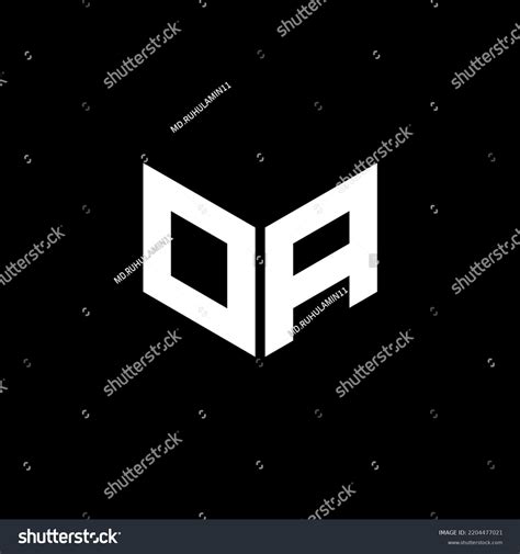 Da Letter Logo Design Black Background Stock Vector (Royalty Free ...