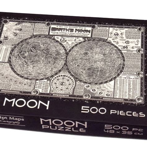 Manuscript Maps — Moon Map Jigsaw Puzzle 1000 pieces