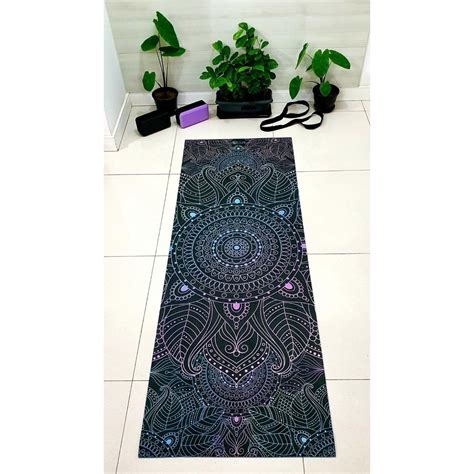 Tapete De Yoga Aveludado Natus Black Shopee Brasil