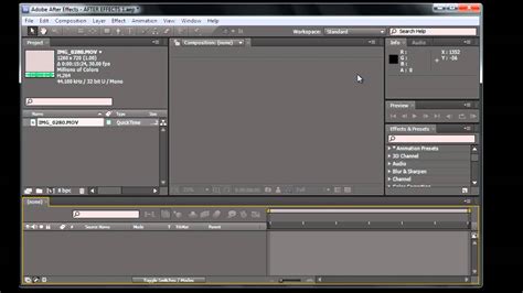 After Effects Cs Parte Introduccion Interface Workspace Youtube