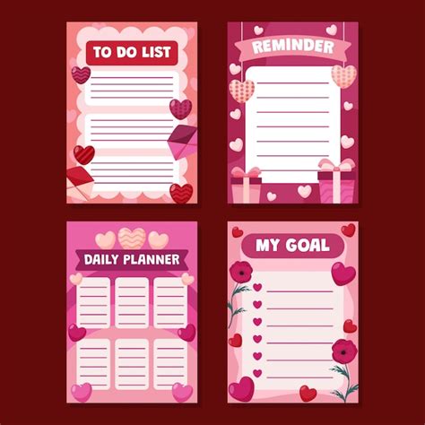 Premium Vector Valentine Table Page