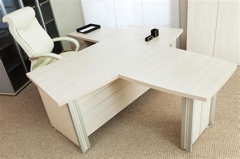 Premium Photo | White and a large desk