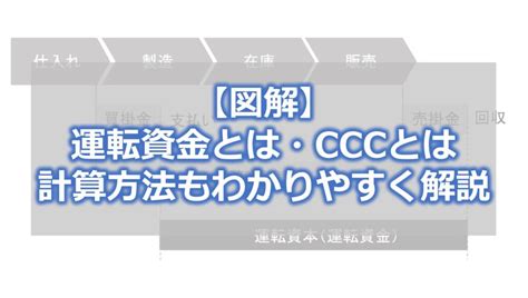 【図解】運転資金（運転資本）とは・cccとは【計算方法もわかりやすく解説】｜ビジネスノート