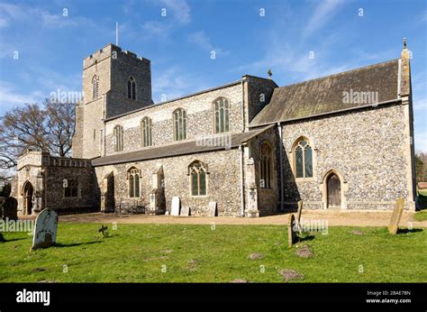 Village Parish Church Of All Saints Mendham Suffolk England Uk