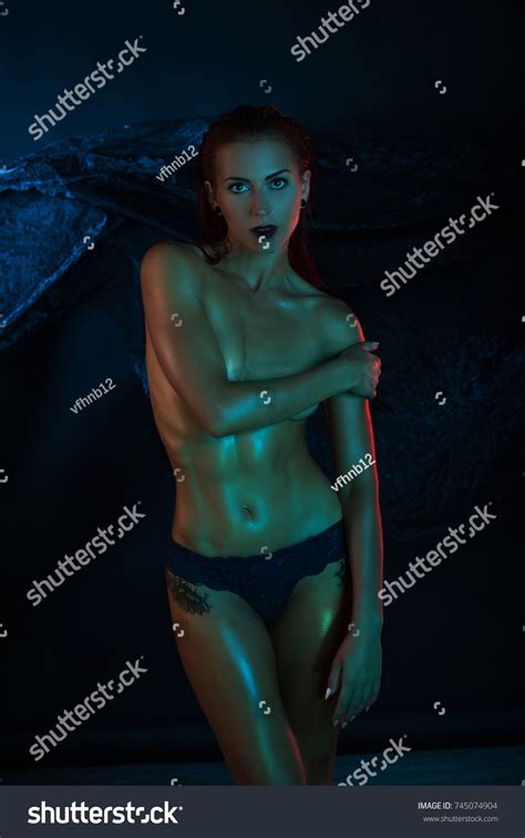 Nude Sexy Woman Tattoos Piercings On Stock Photo Shutterstock