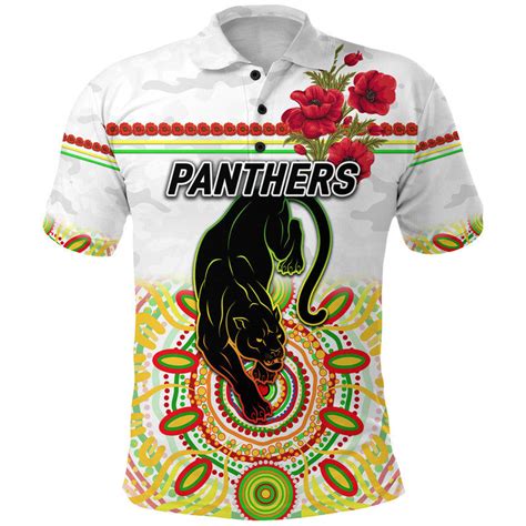 Penrith Panthers ANZAC 2022 Polo Shirt Indigenous Vibes White Fegrin