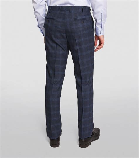 Mens Pal Zileri Navy Wool Check Piece Suit Harrods Uk