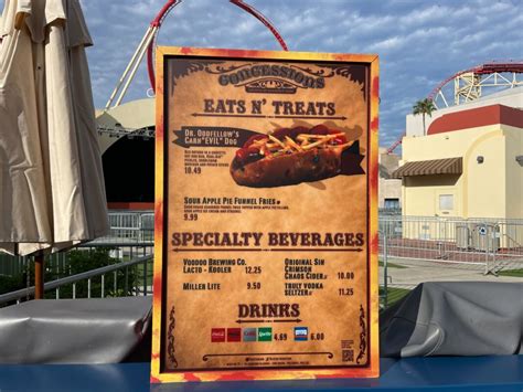 Full Menus With Prices For Halloween Horror Nights Food Beverages