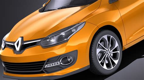 Renault Megane 5 Türer 2016 VRAY 3D Modell 129 3ds c4d fbx lwo