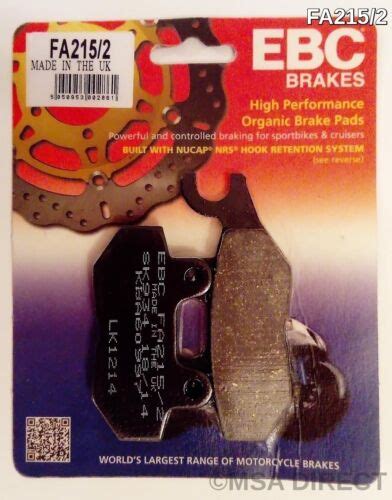 Ebc Organic Rear Disc Brake Pads Set Fits Triumph Tiger