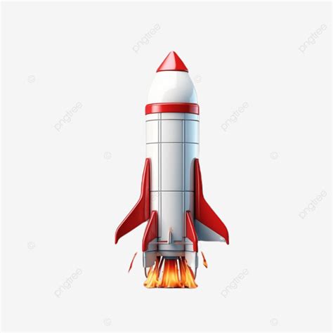 Rocket Isolated On White Background Rocket Isolated On White