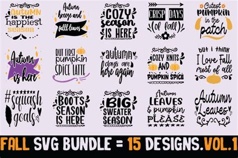 Fall Pumpkin Svg Bundle 15 Designs Graphic By Svg In Design