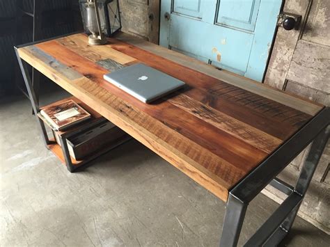 Reclaimed Wood Patchwork Desk » Gadget Flow